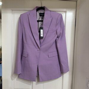 NEW with tags BCBGMAXAZRIA Peak Lapel Blazer Lavender Jacket sz 8